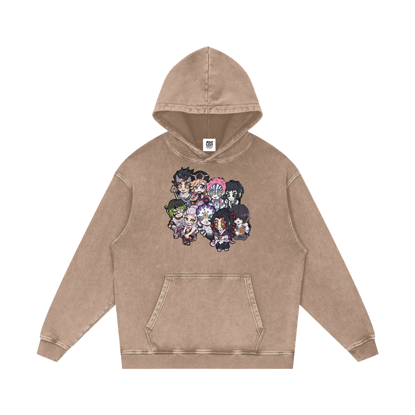 "Lil Demons x Upper Moons" | Snow Washed Loose Cotton Hoodie