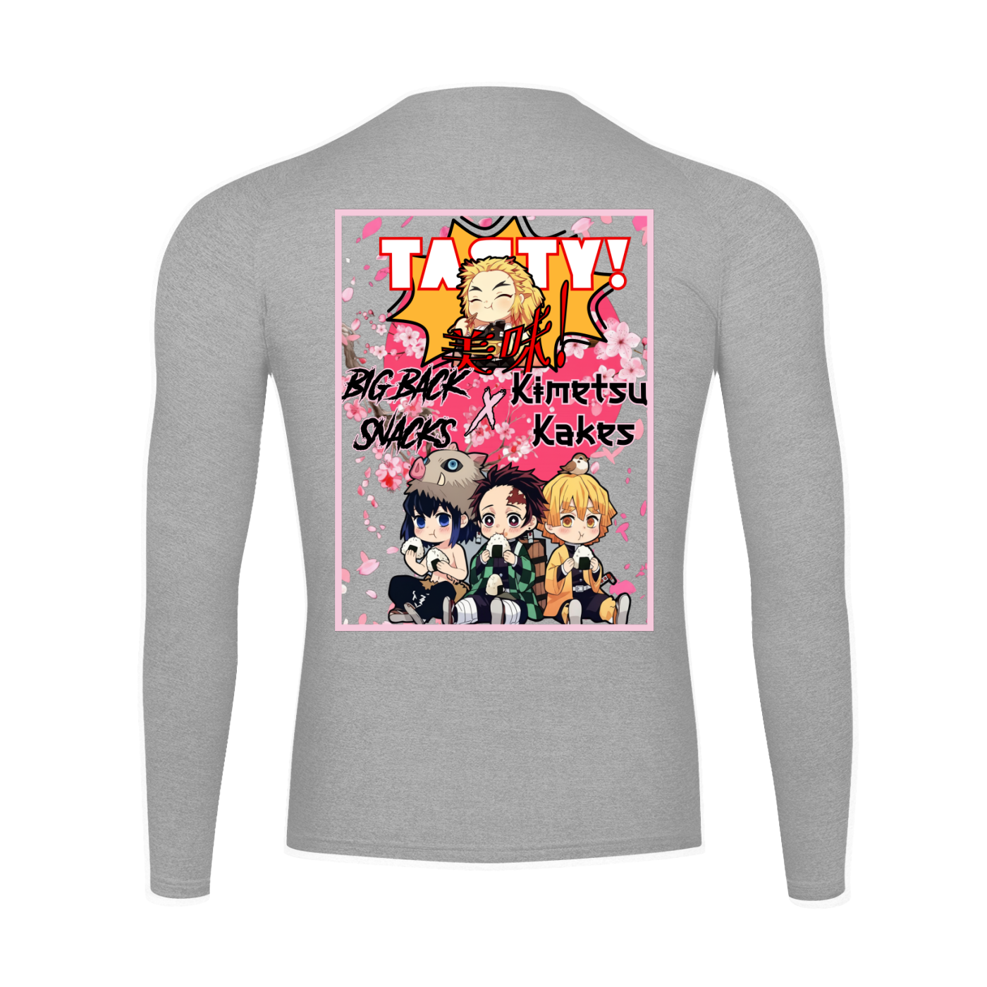 "Big Back Snacks x Demon Slayer" | Long Sleeve Gym T-Shirt