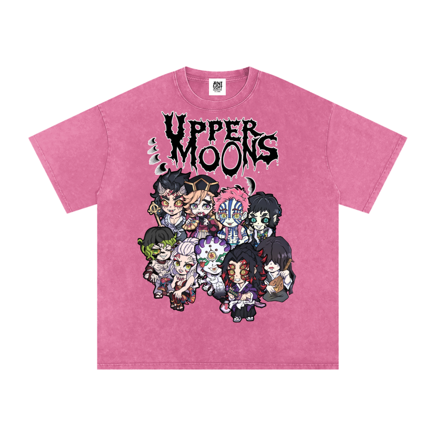 "Lil Demons x Upper Moons" | Snow Washed Oversized Cotton T-Shirt