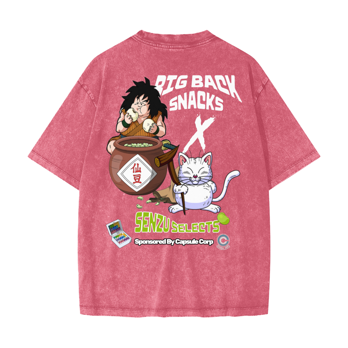 "Big Back Snacks x Senzu Selects" | Snow Washed T-Shirt