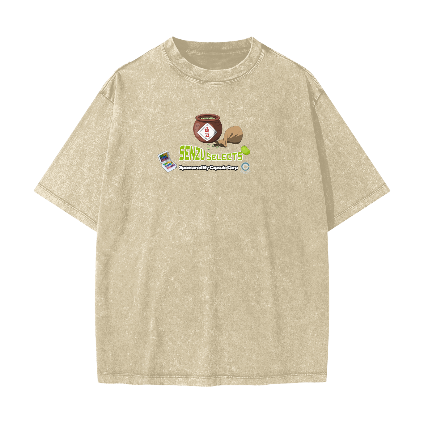 "Big Back Snacks x Senzu Selects" | Snow Washed T-Shirt