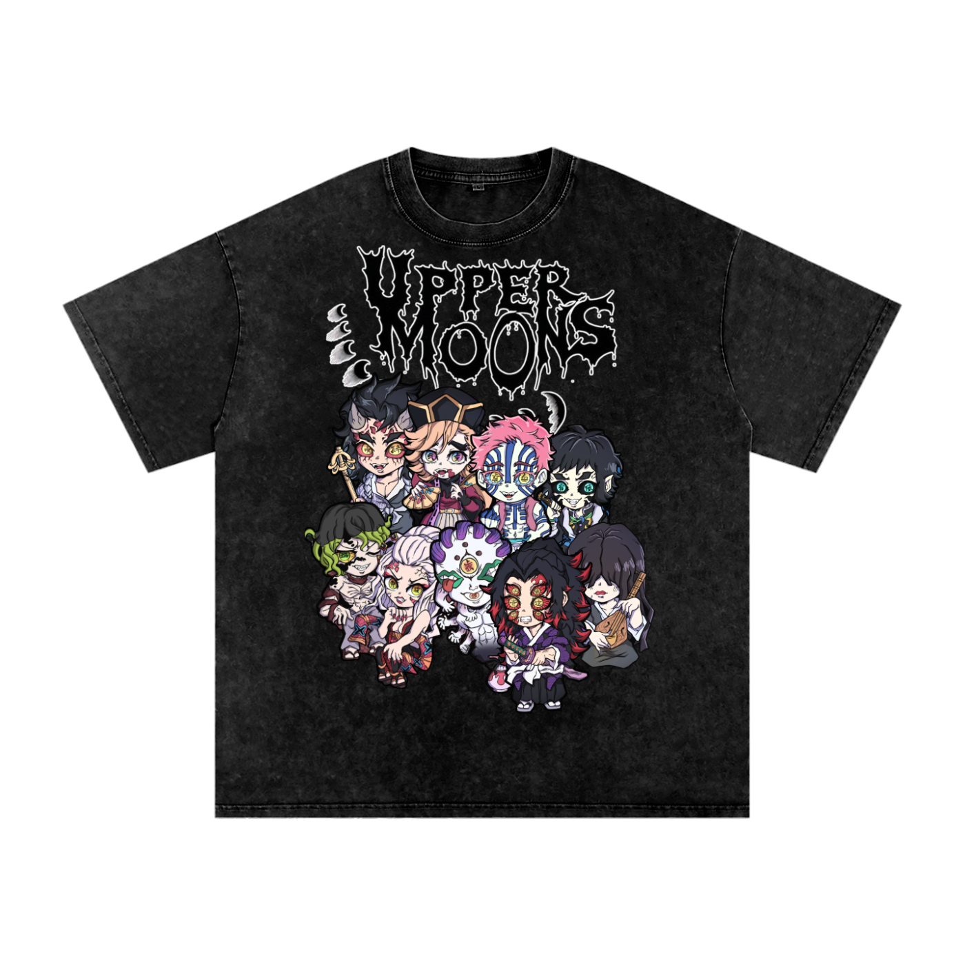 "Lil Demons x Upper Moons" | Snow Washed Oversized Cotton T-Shirt