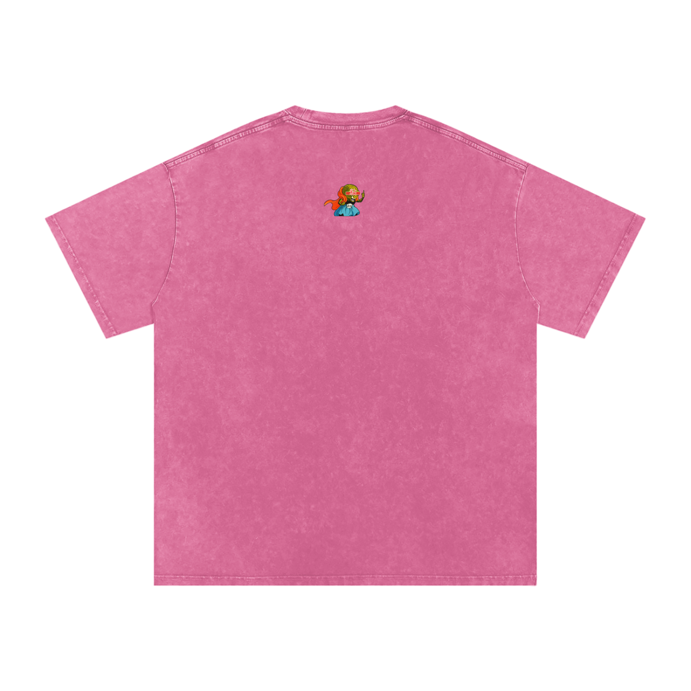 “Kid Buu x Candy Beam” (red trim) | Snow Washed Oversized Cotton T-Shirt