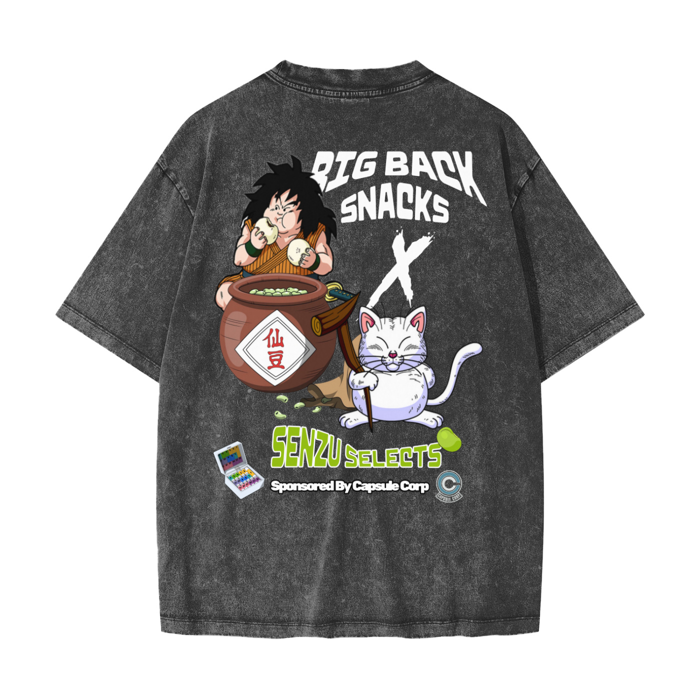 "Big Back Snacks x Senzu Selects" | Snow Washed T-Shirt