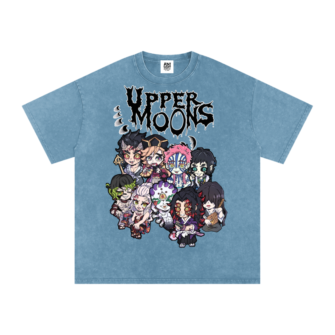 "Lil Demons x Upper Moons" | Snow Washed Oversized Cotton T-Shirt