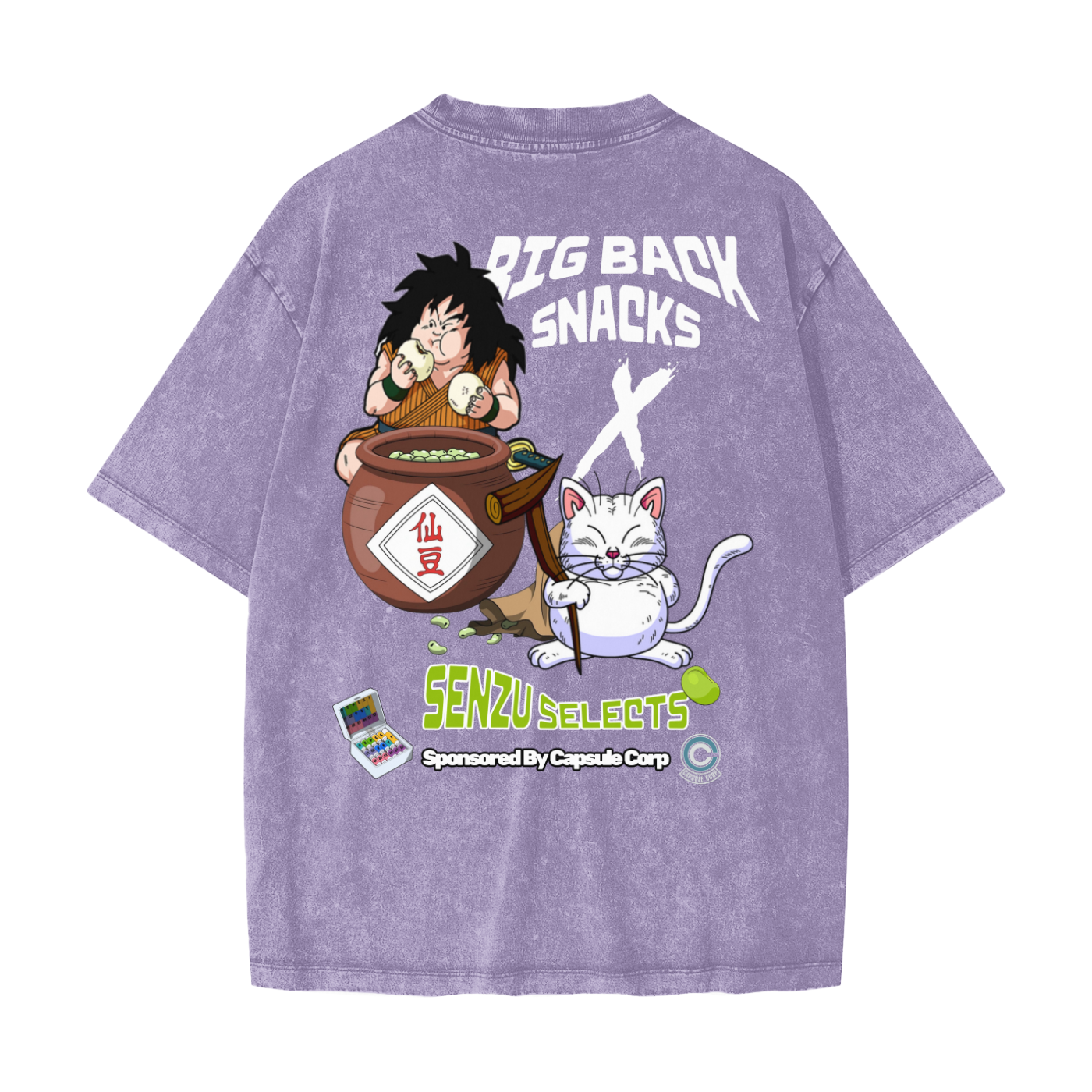 "Big Back Snacks x Senzu Selects" | Snow Washed T-Shirt