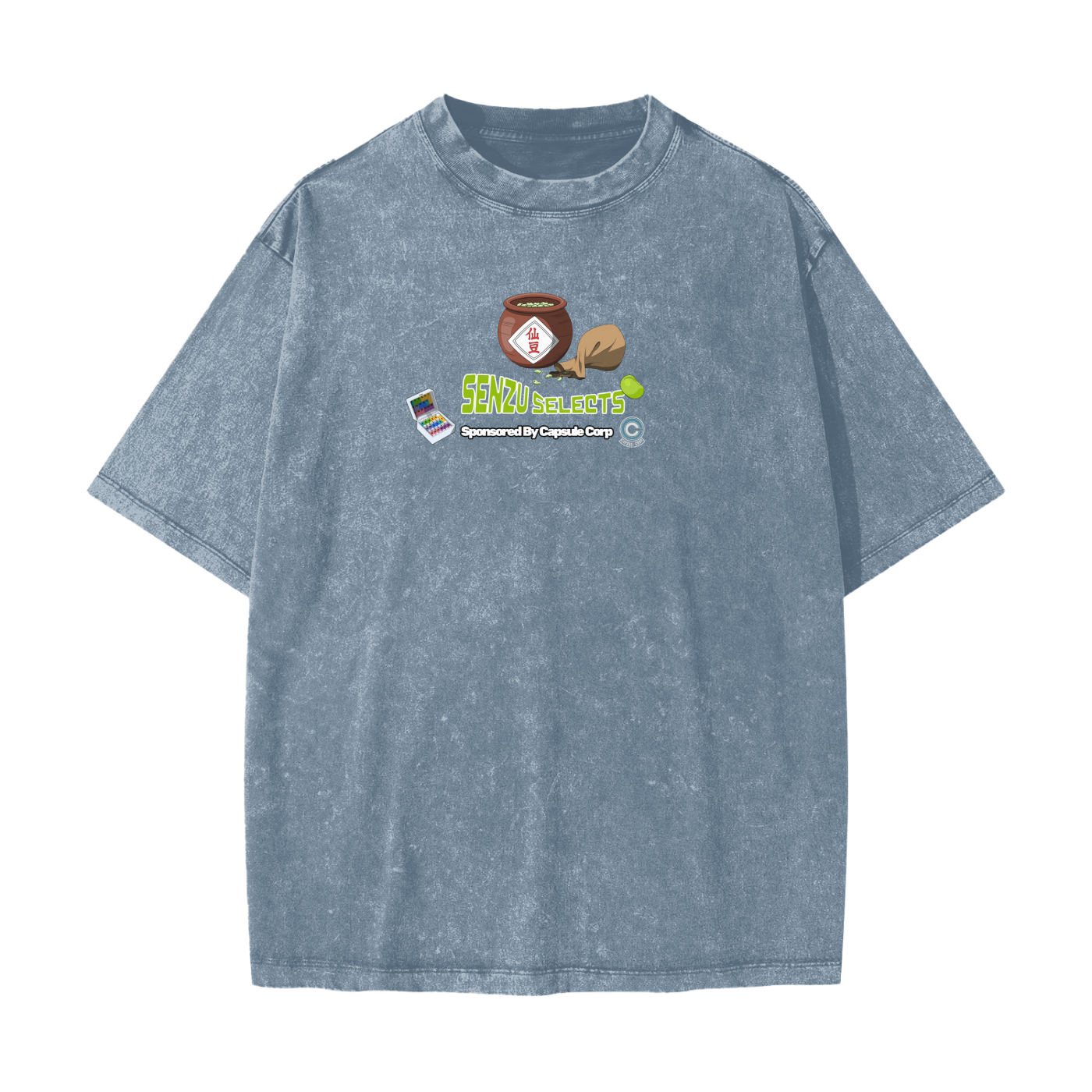 "Big Back Snacks x Senzu Selects" | Snow Washed T-Shirt