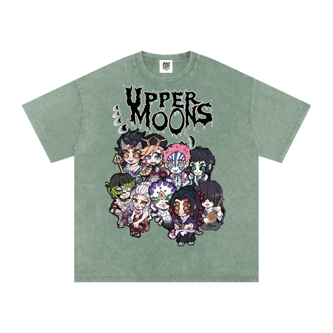 "Lil Demons x Upper Moons" | Snow Washed Oversized Cotton T-Shirt