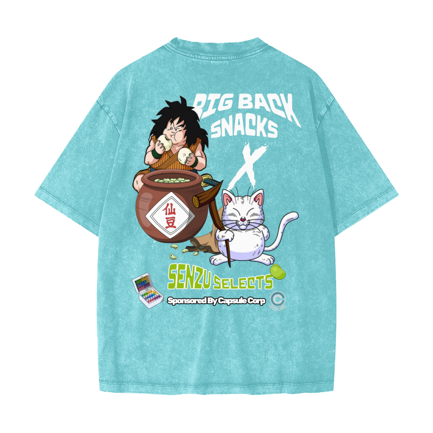 "Big Back Snacks x Senzu Selects" | Snow Washed T-Shirt