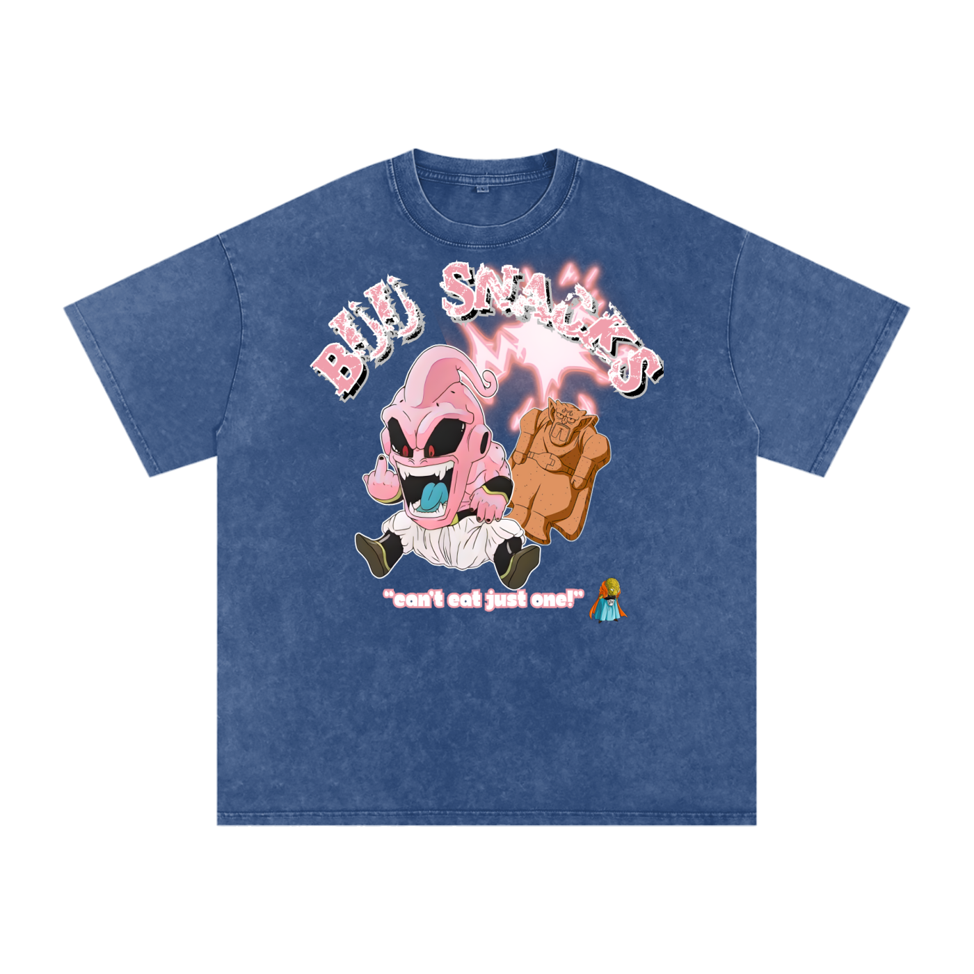 “Kid Buu x Candy Beam” (white trim) | Snow Washed Oversized Cotton T-Shirt