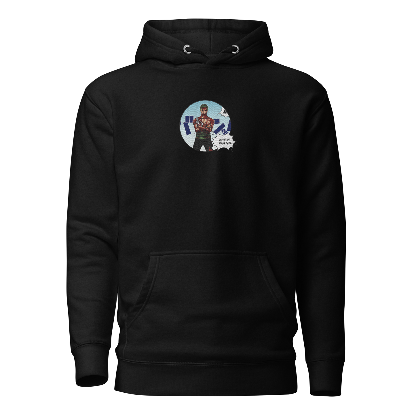 "Zoro x Nothing Happened" (Embroidered) | Unisex Hoodie