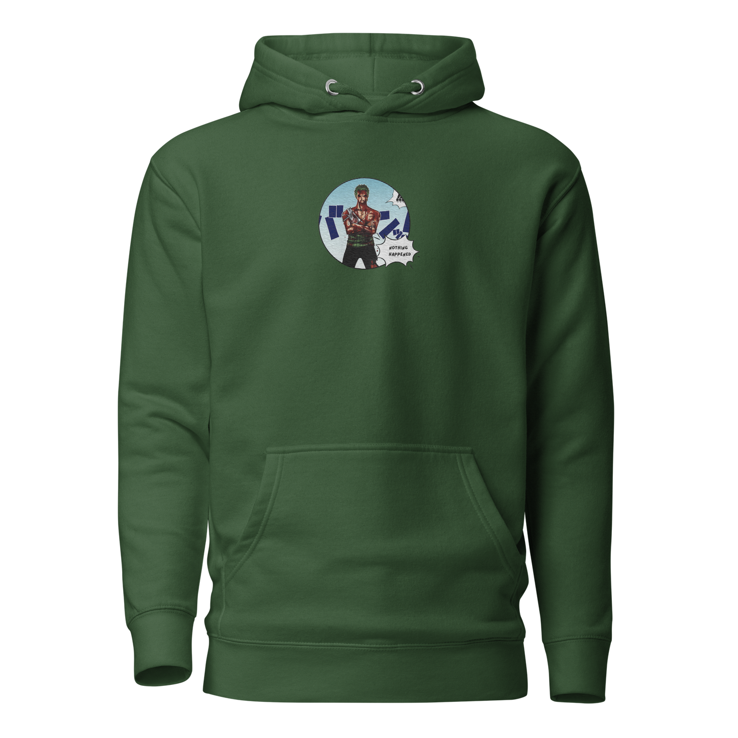 "Zoro x Nothing Happened" (Embroidered) | Unisex Hoodie