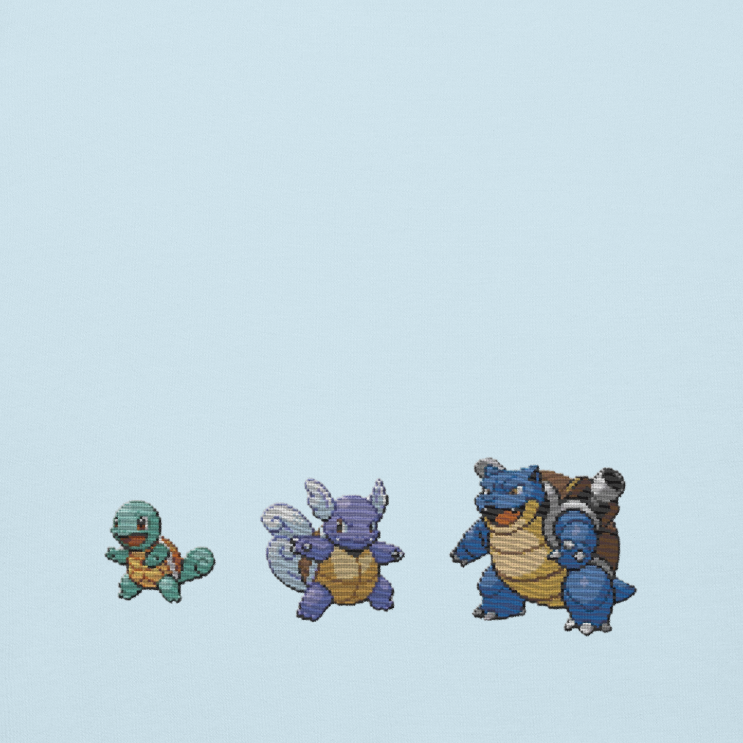 "Squirtle x Evolution" (Embroidered) | Unisex Hoodie