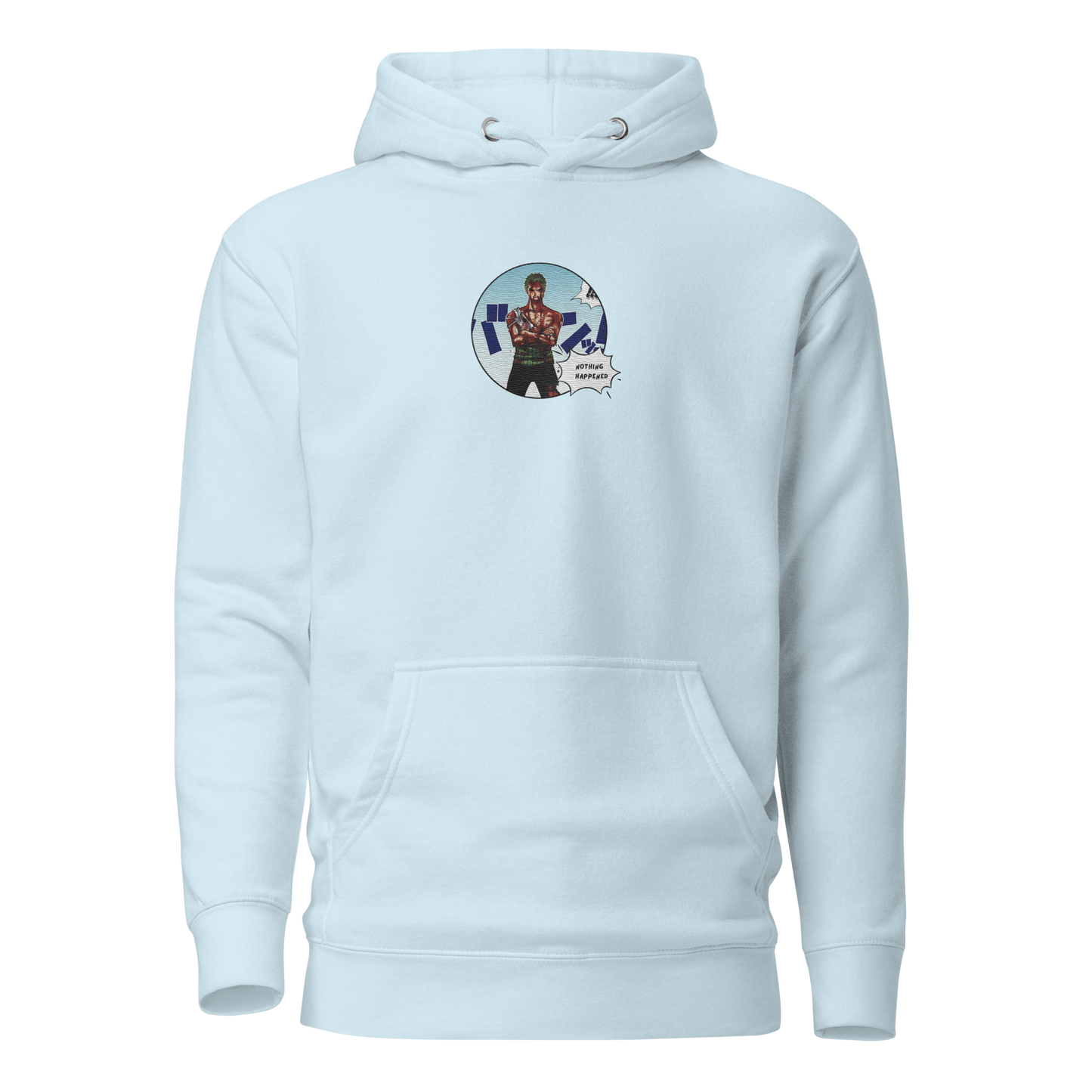 "Zoro x Nothing Happened" (Embroidered) | Unisex Hoodie