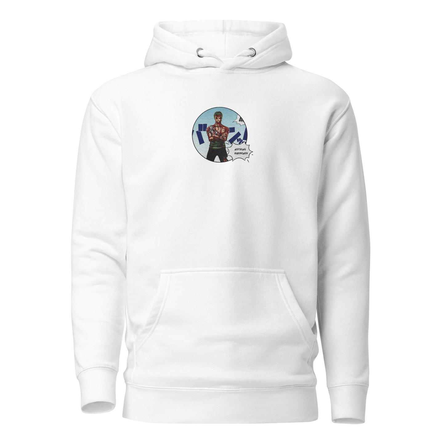 "Zoro x Nothing Happened" (Embroidered) | Unisex Hoodie