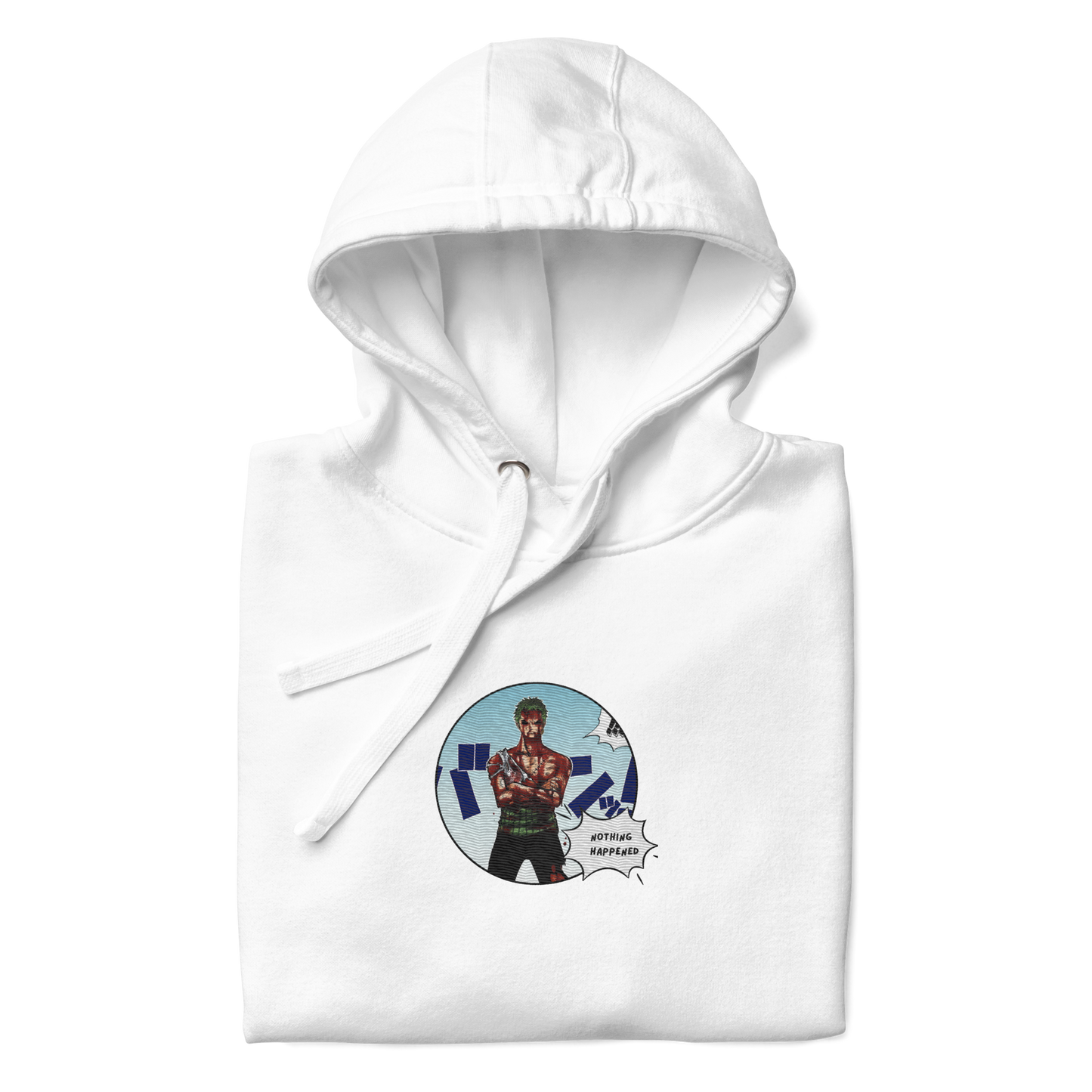 "Zoro x Nothing Happened" (Embroidered) | Unisex Hoodie