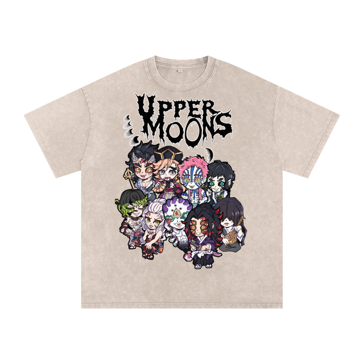 "Lil Demons x Upper Moons" | Snow Washed Oversized Cotton T-Shirt