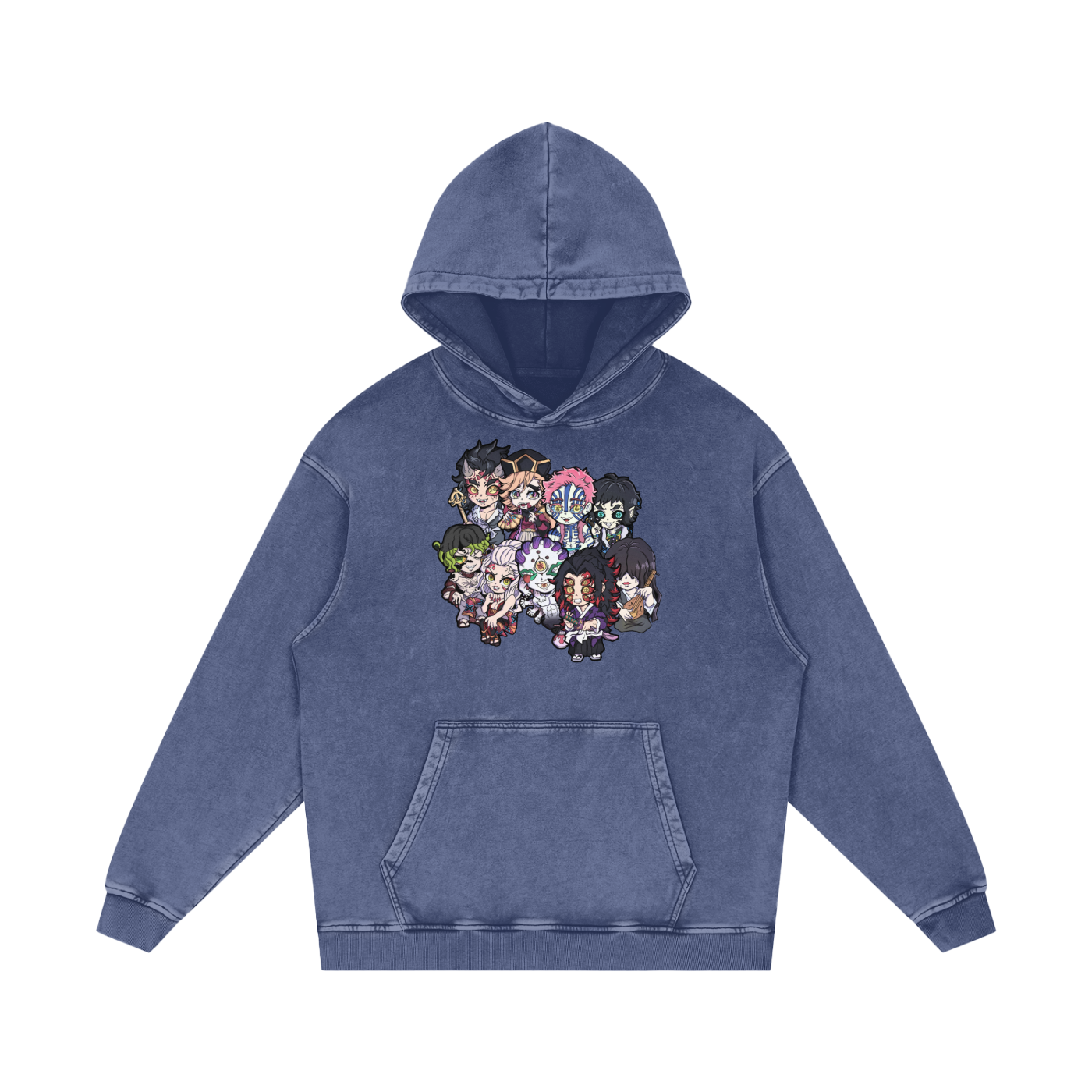 "Lil Demons x Upper Moons" | Snow Washed Loose Cotton Hoodie