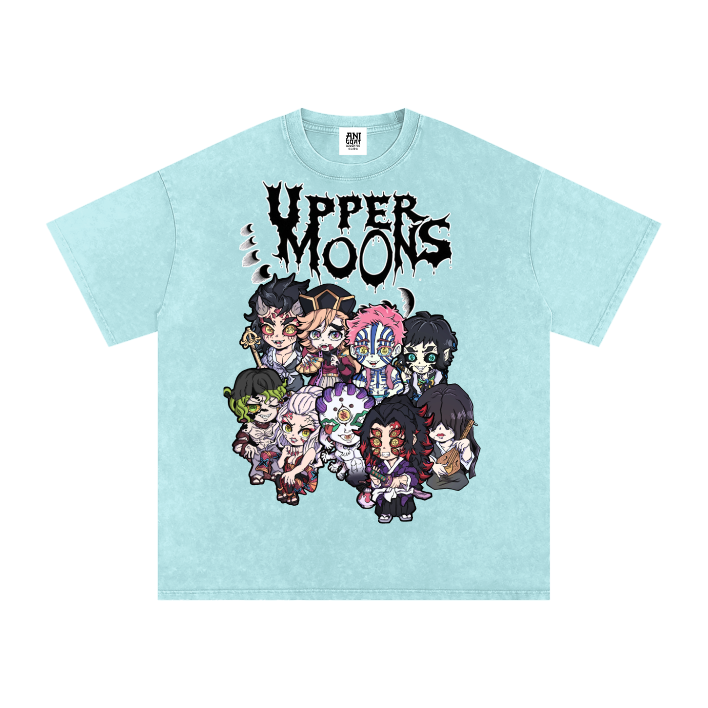 "Lil Demons x Upper Moons" | Snow Washed Oversized Cotton T-Shirt