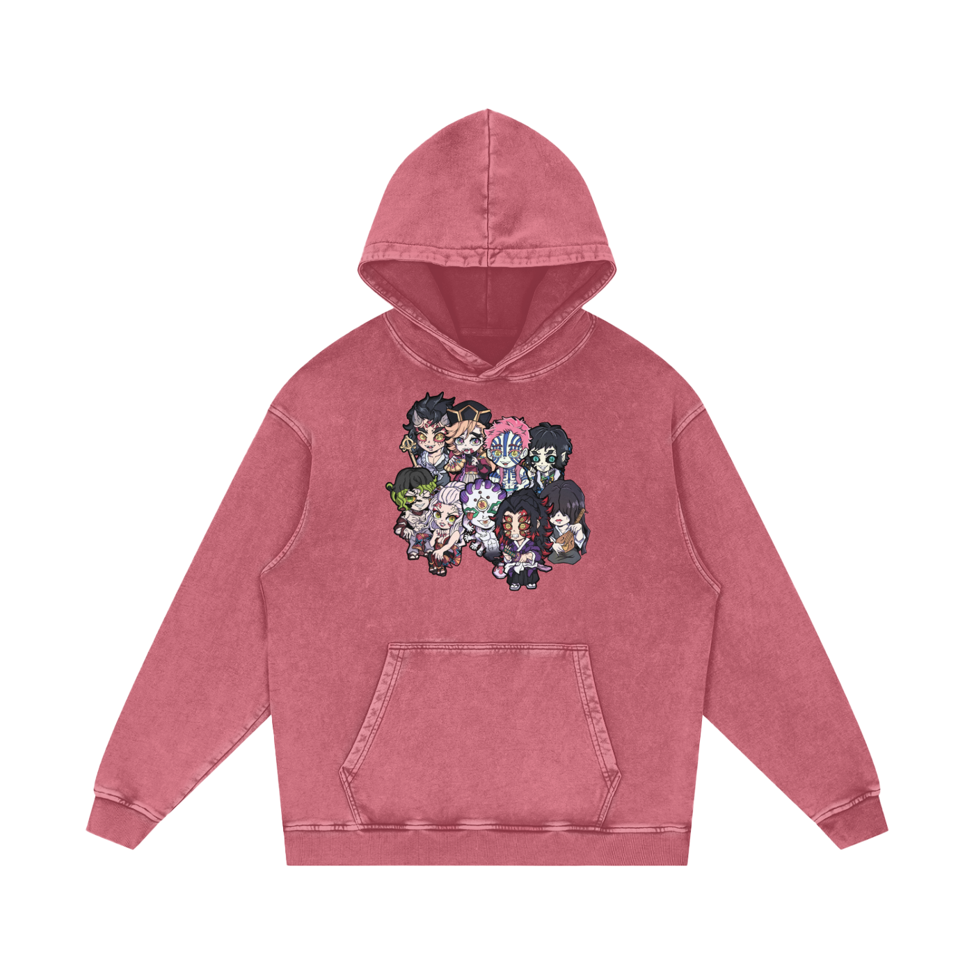 "Lil Demons x Upper Moons" | Snow Washed Loose Cotton Hoodie