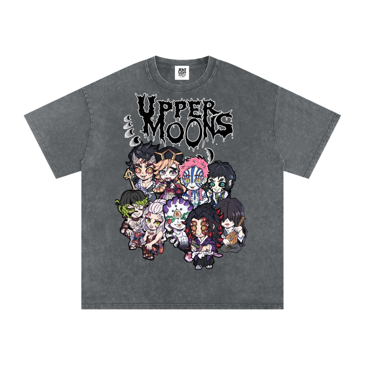 "Lil Demons x Upper Moons" | Snow Washed Oversized Cotton T-Shirt