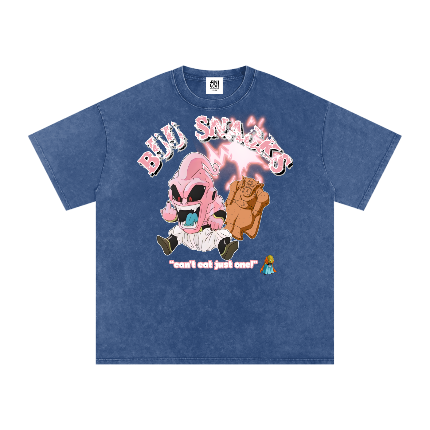 “Kid Buu x Candy Beam” (white trim) | Snow Washed Oversized Cotton T-Shirt