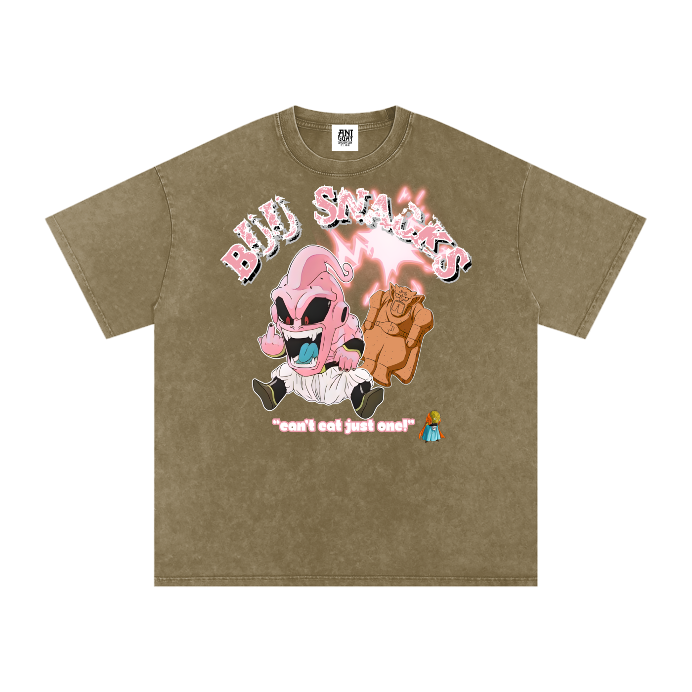 “Kid Buu x Candy Beam” (white trim) | Snow Washed Oversized Cotton T-Shirt
