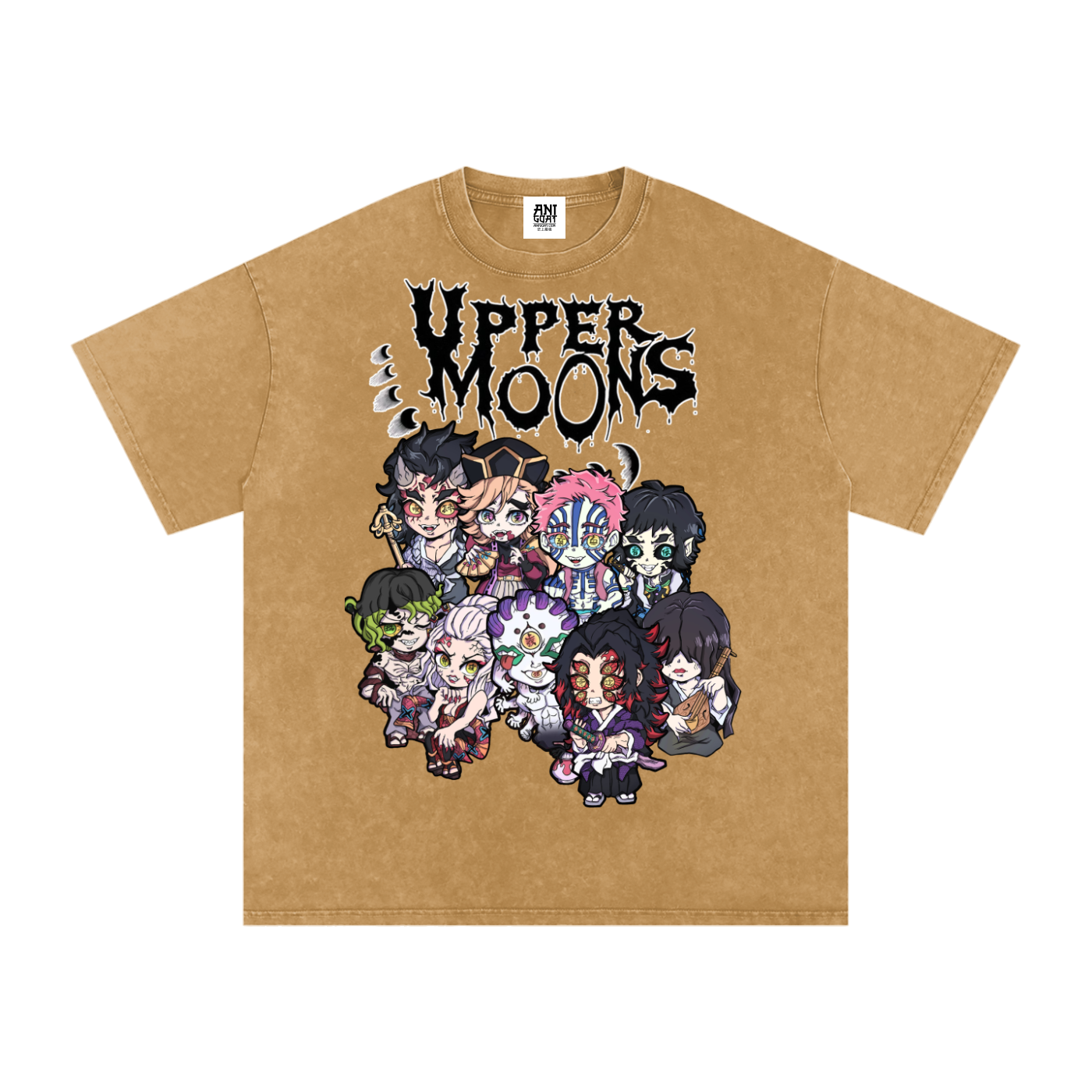 "Lil Demons x Upper Moons" | Snow Washed Oversized Cotton T-Shirt