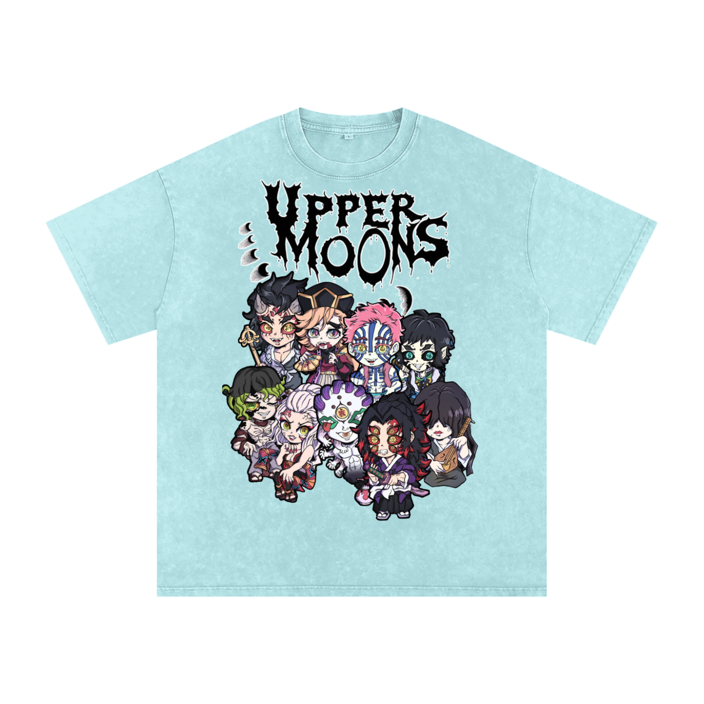 "Lil Demons x Upper Moons" | Snow Washed Oversized Cotton T-Shirt