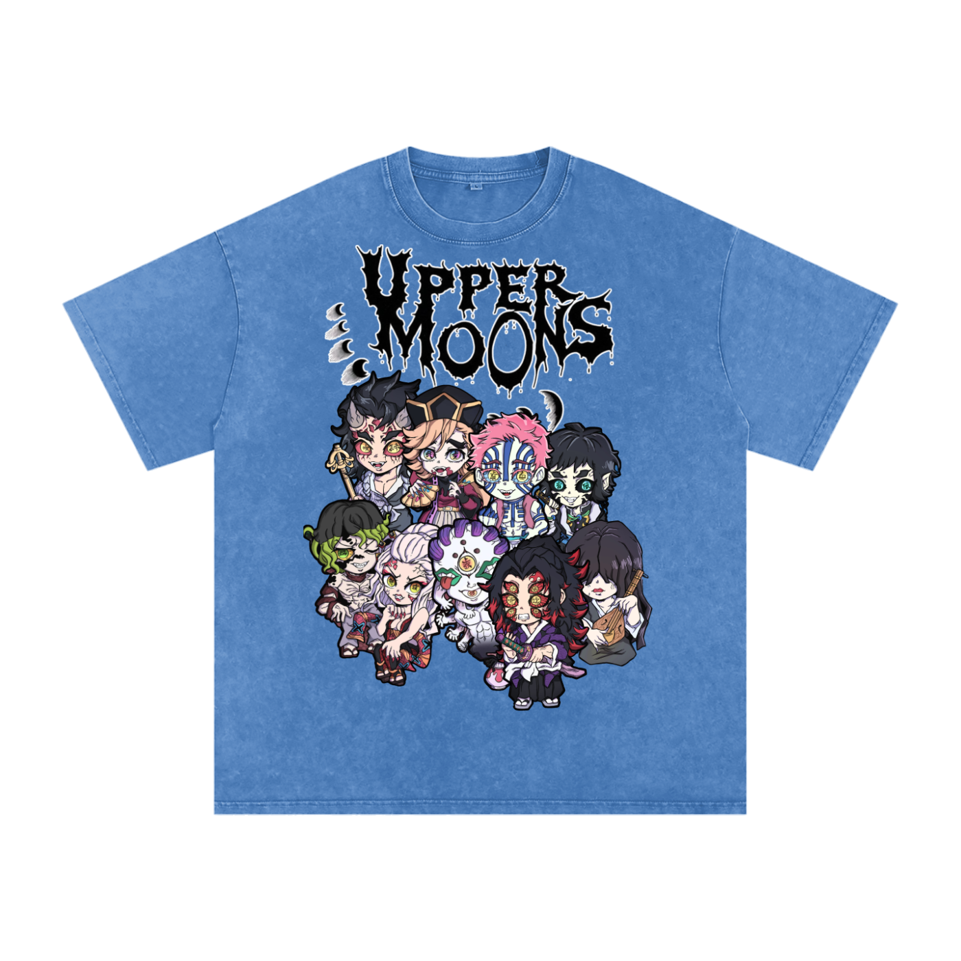 "Lil Demons x Upper Moons" | Snow Washed Oversized Cotton T-Shirt