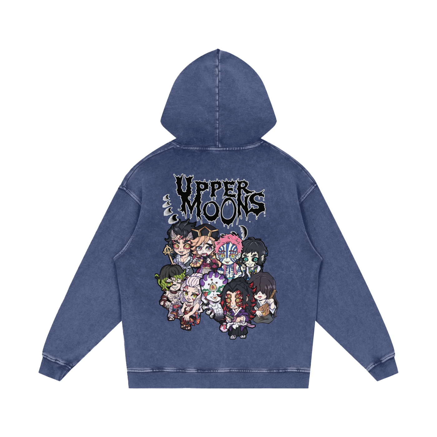 "Lil Demons x Upper Moons" | Snow Washed Loose Cotton Hoodie