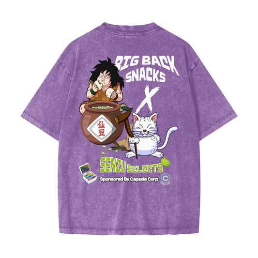 "Big Back Snacks x Senzu Selects" | Snow Washed T-Shirt