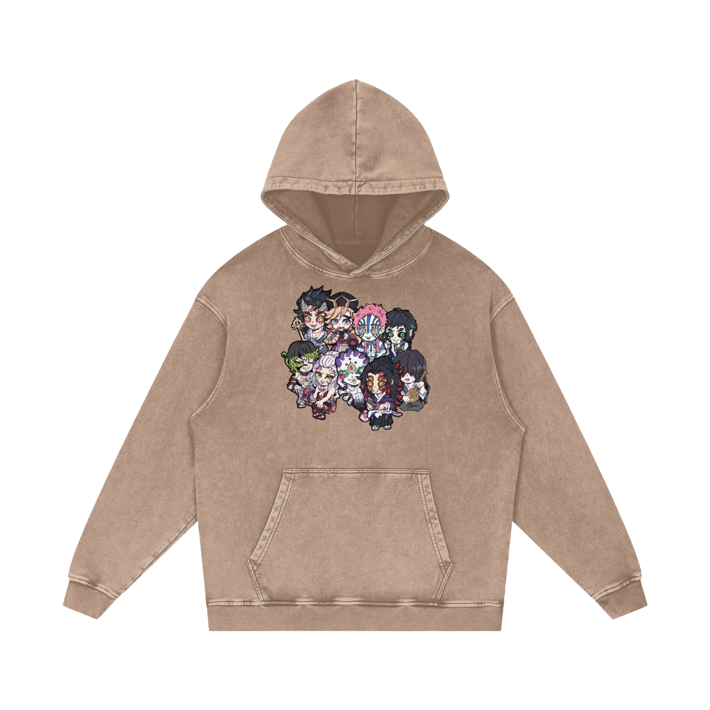 "Lil Demons x Upper Moons" | Snow Washed Loose Cotton Hoodie