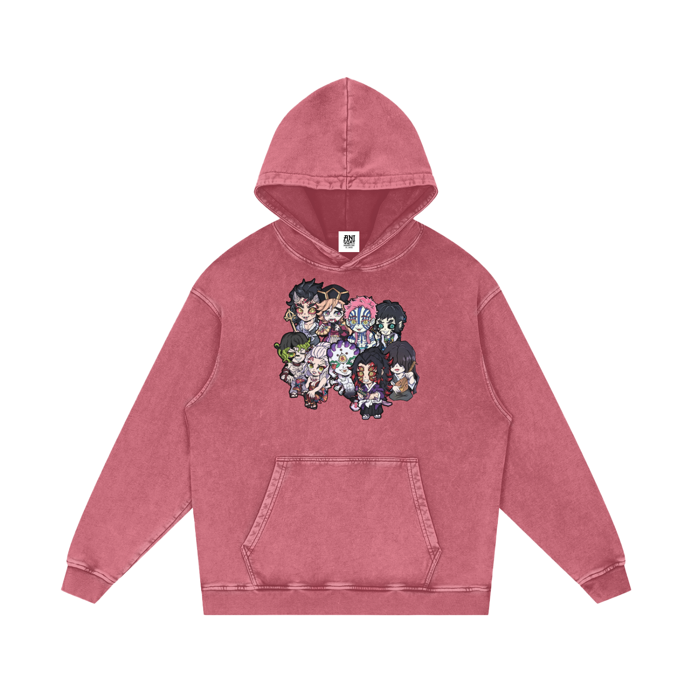 "Lil Demons x Upper Moons" | Snow Washed Loose Cotton Hoodie