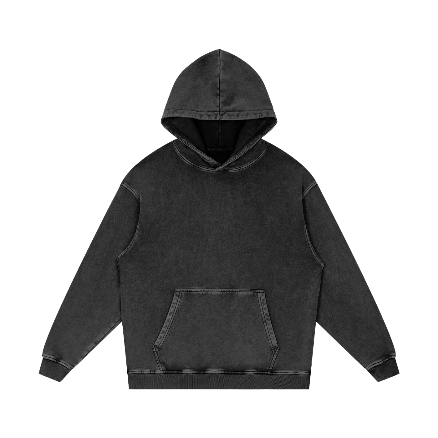 "Lil Demons x Upper Moons" | Snow Washed Loose Cotton Hoodie