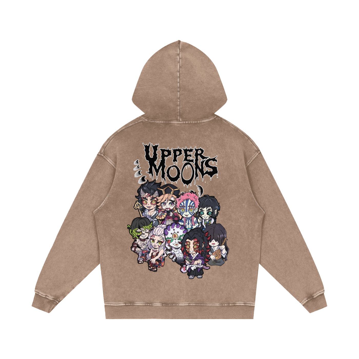 "Lil Demons x Upper Moons" | Snow Washed Loose Cotton Hoodie