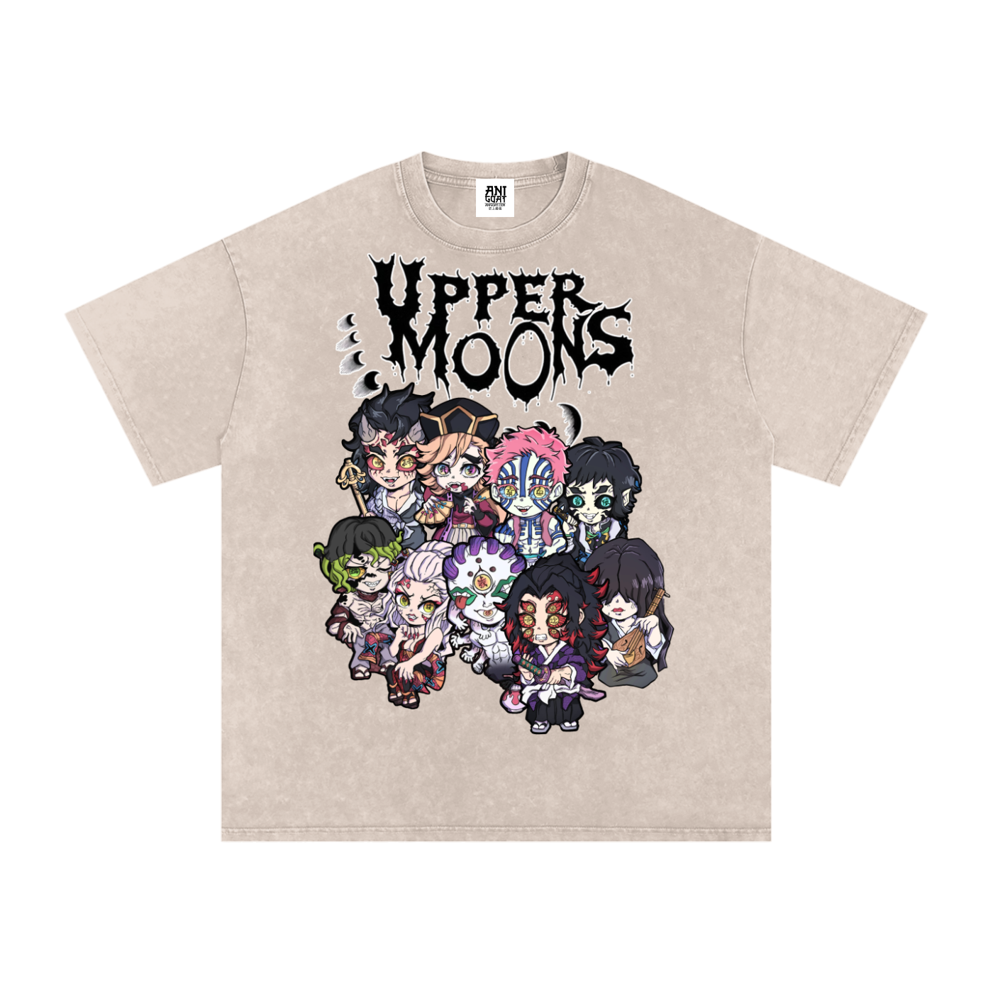 "Lil Demons x Upper Moons" | Snow Washed Oversized Cotton T-Shirt