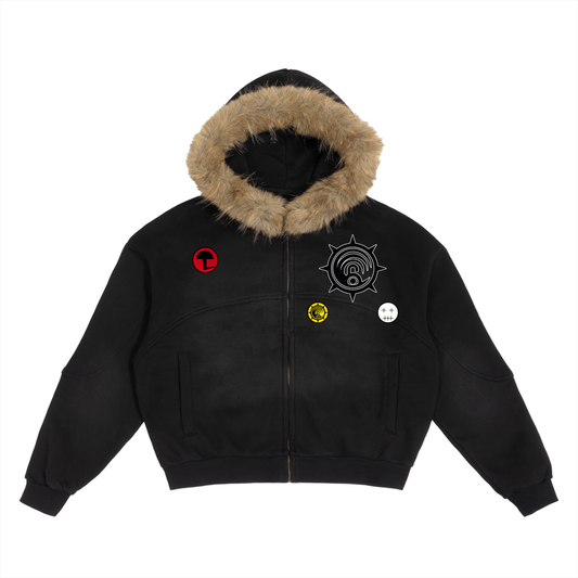 "Gachiakuta x Enjin" | Fur Hooded Bomber
