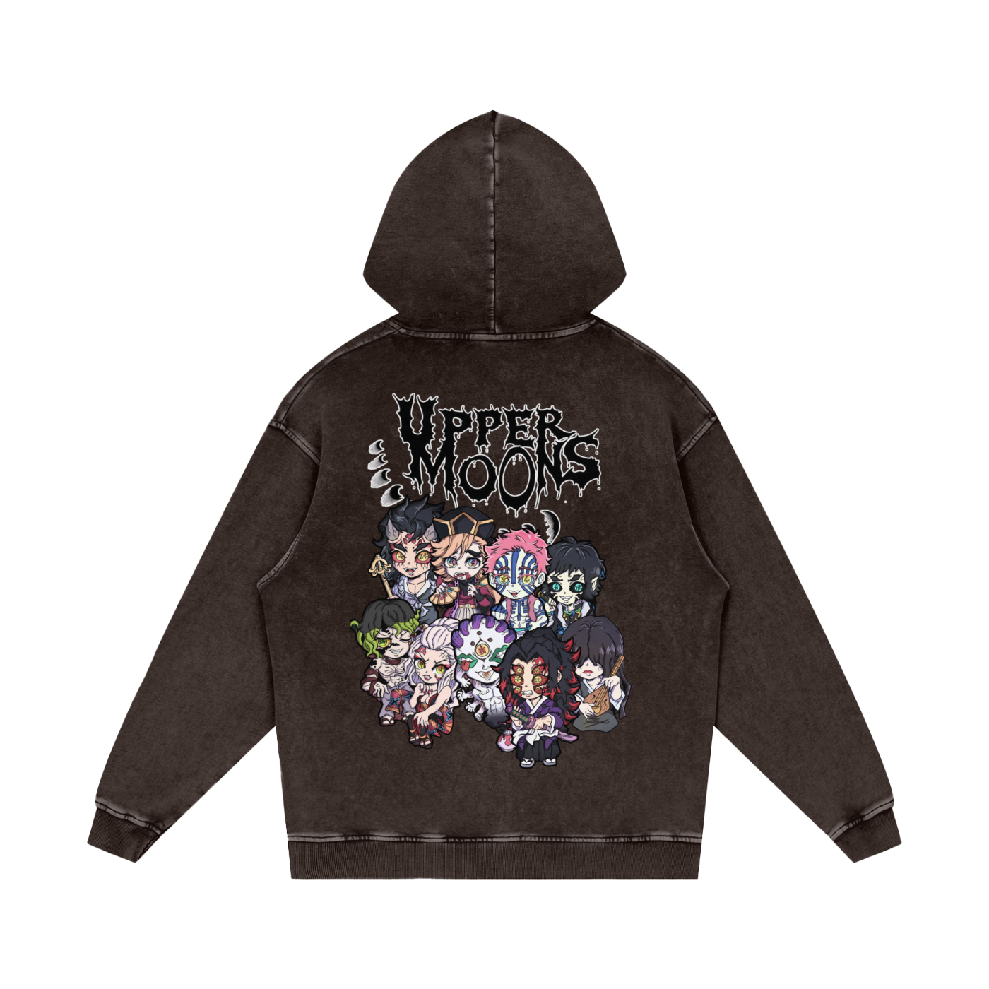 "Lil Demons x Upper Moons" | Snow Washed Loose Cotton Hoodie