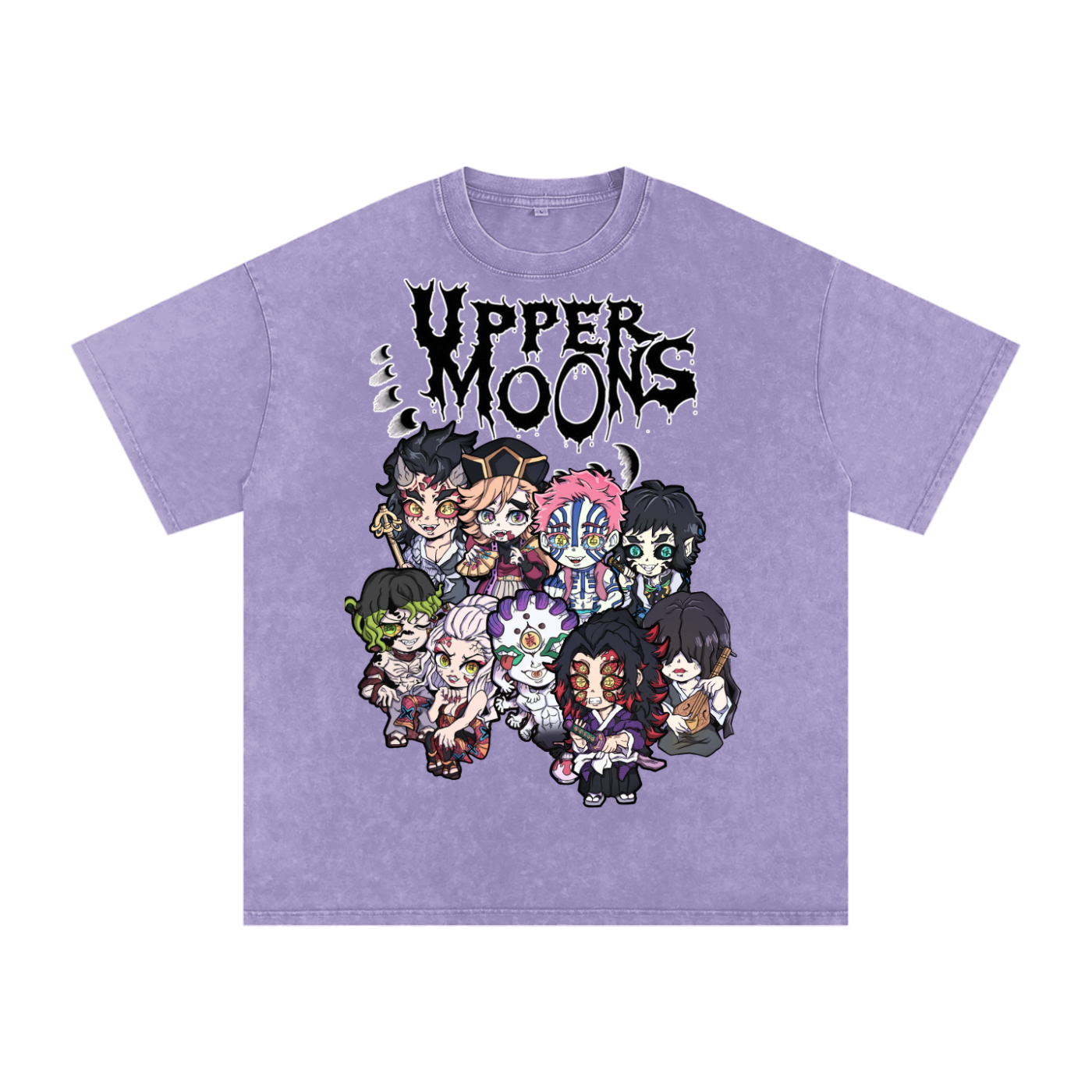 "Lil Demons x Upper Moons" | Snow Washed Oversized Cotton T-Shirt