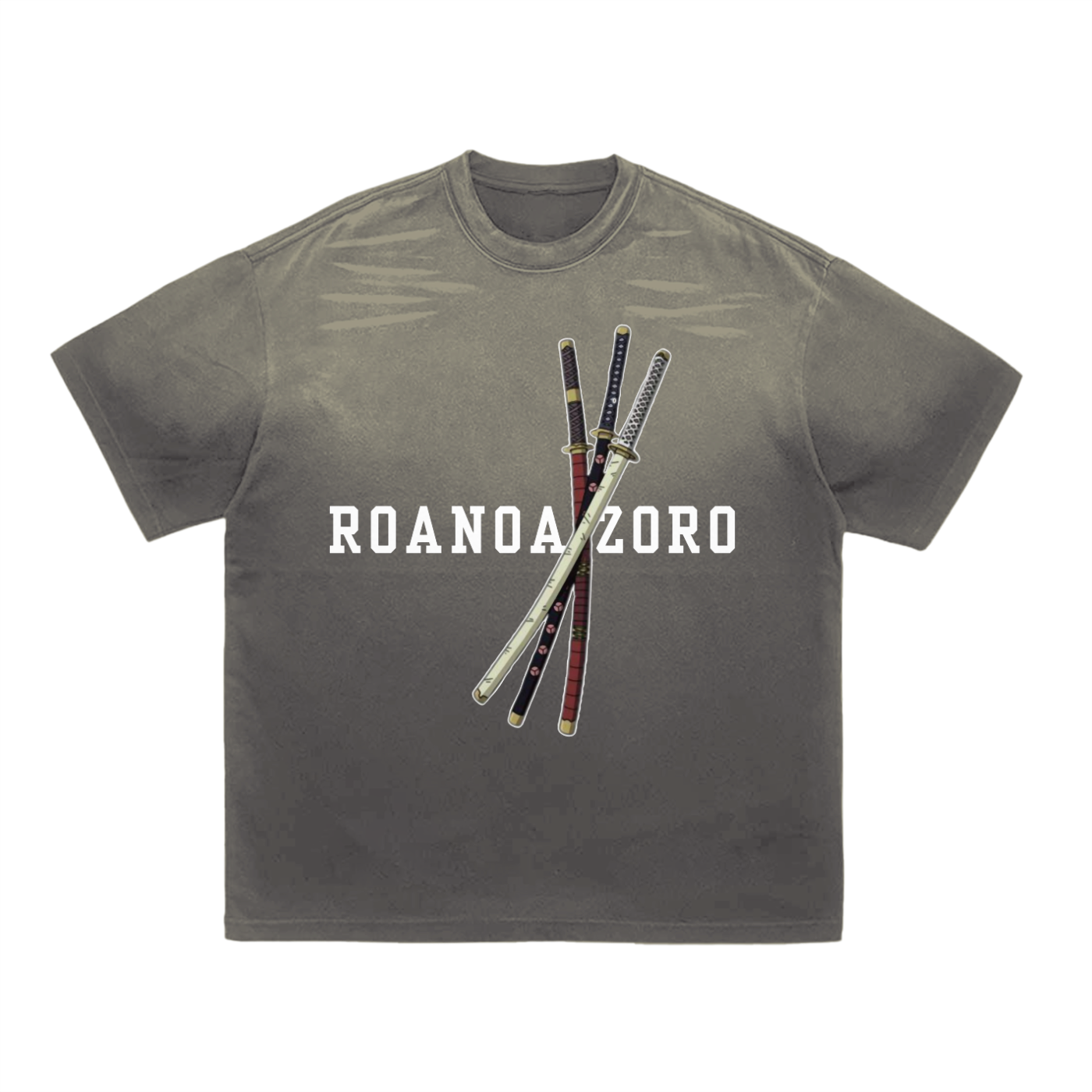 "Zoro x King of Hell" | Vintage Washed Tiger Stripes T-Shirt