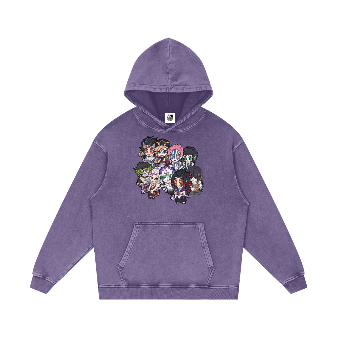 "Lil Demons x Upper Moons" | Snow Washed Loose Cotton Hoodie