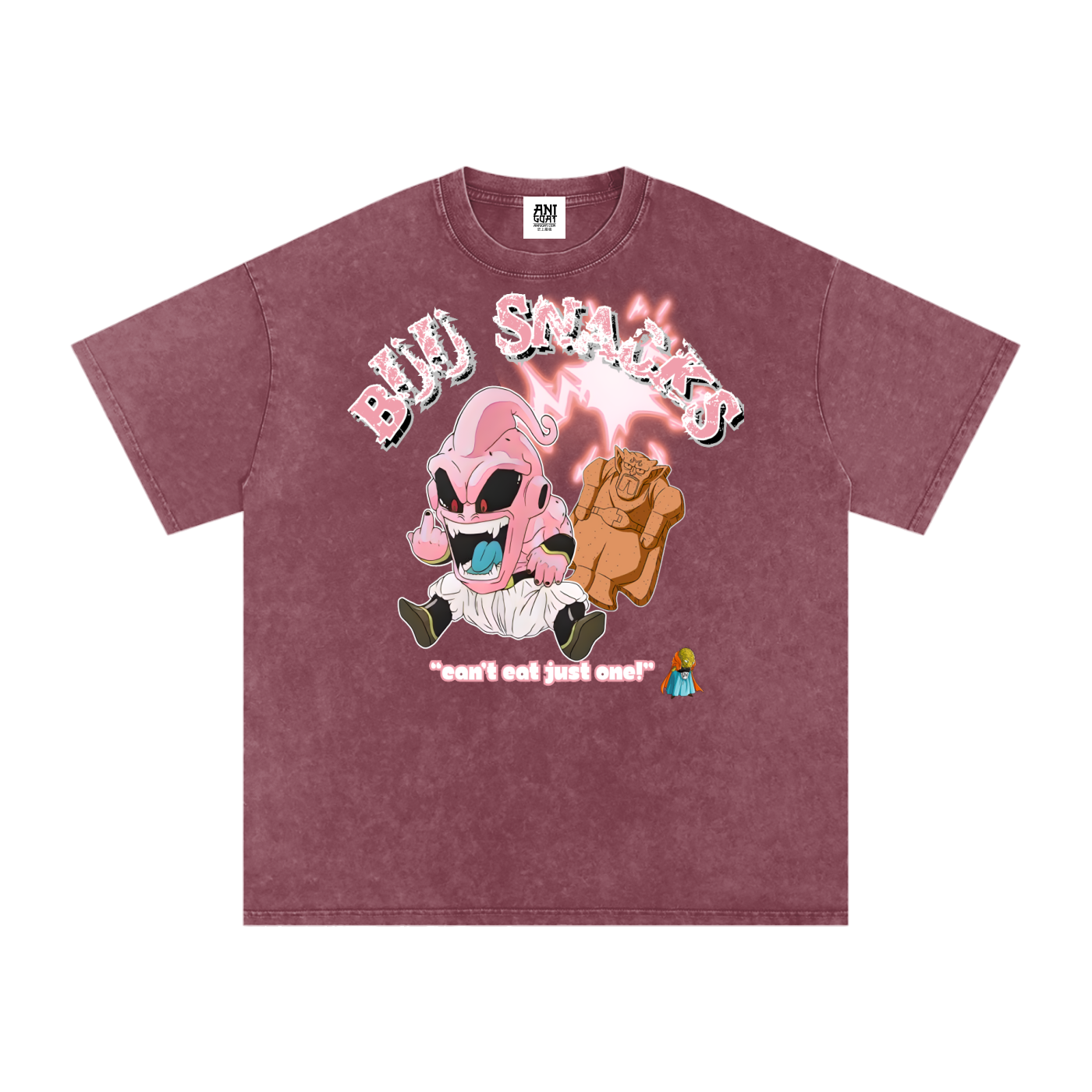 “Kid Buu x Candy Beam” (white trim) | Snow Washed Oversized Cotton T-Shirt