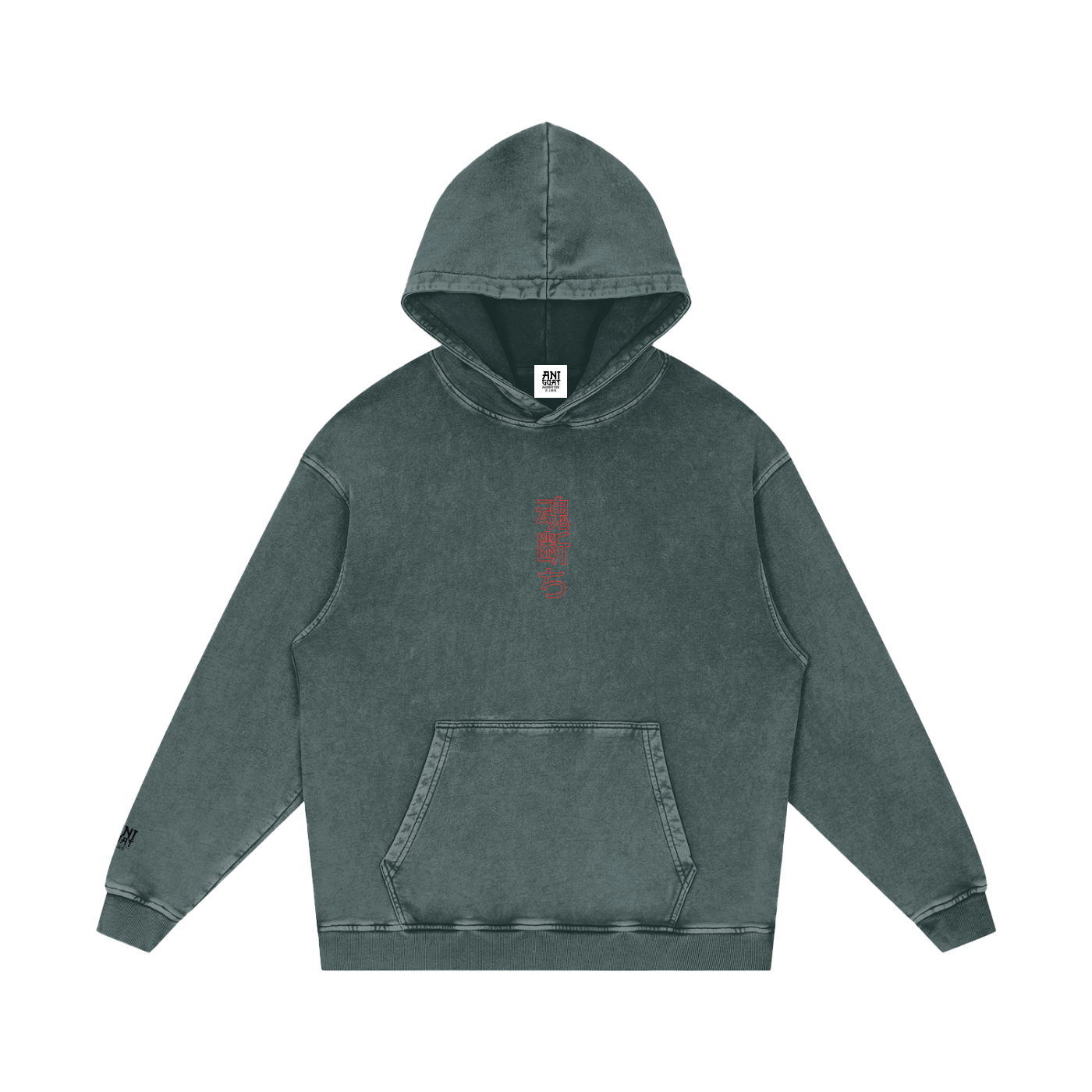 "Maki x Kill Zenin" | Snow Washed Loose Cotton Hoodie
