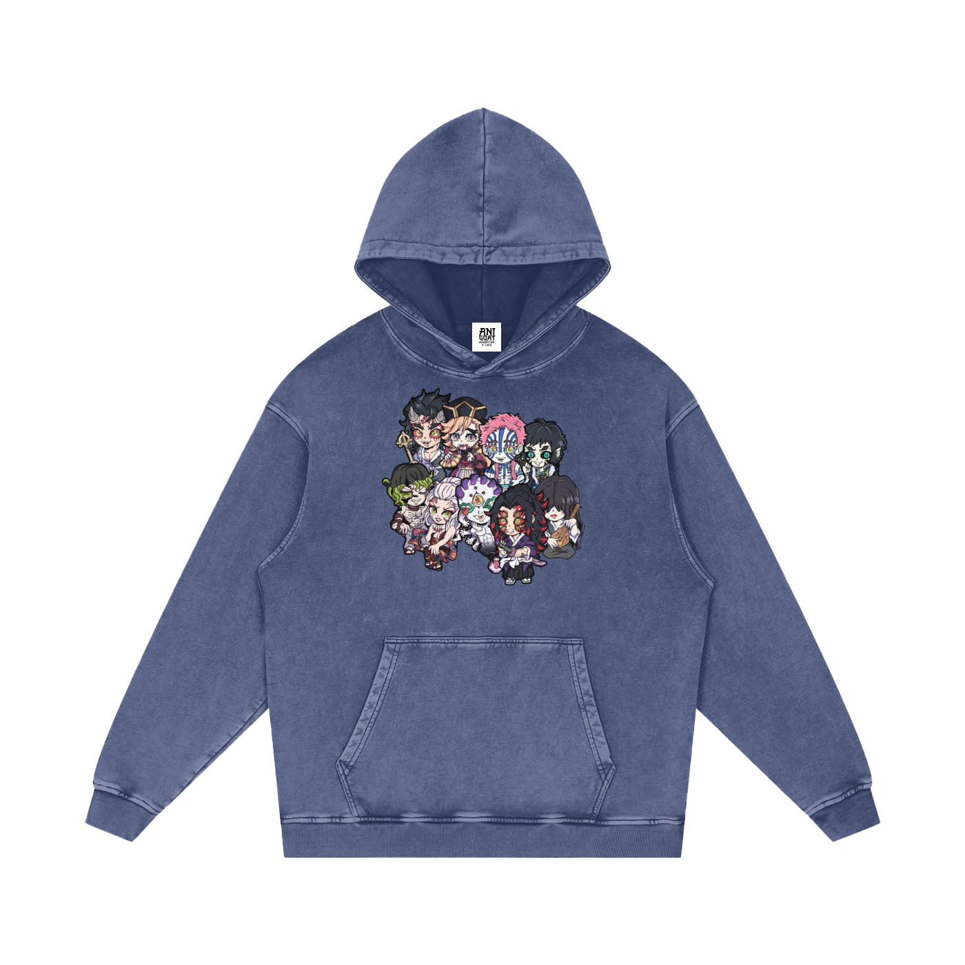 "Lil Demons x Upper Moons" | Snow Washed Loose Cotton Hoodie