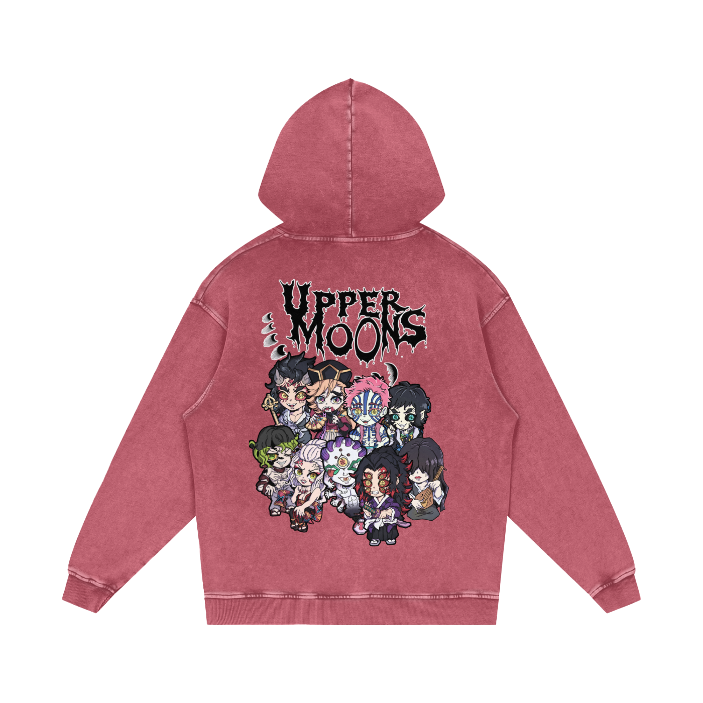 "Lil Demons x Upper Moons" | Snow Washed Loose Cotton Hoodie