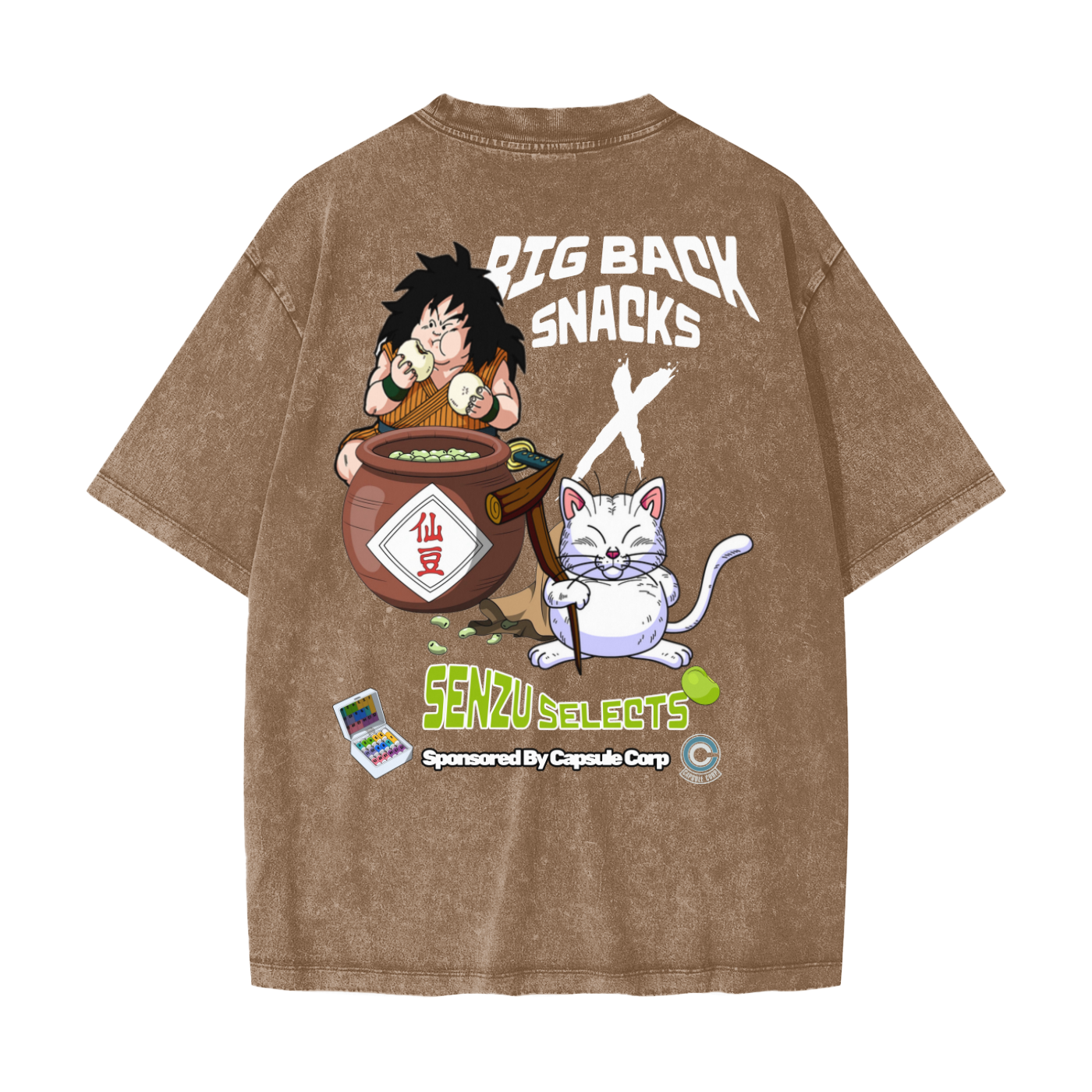 "Big Back Snacks x Senzu Selects" | Snow Washed T-Shirt