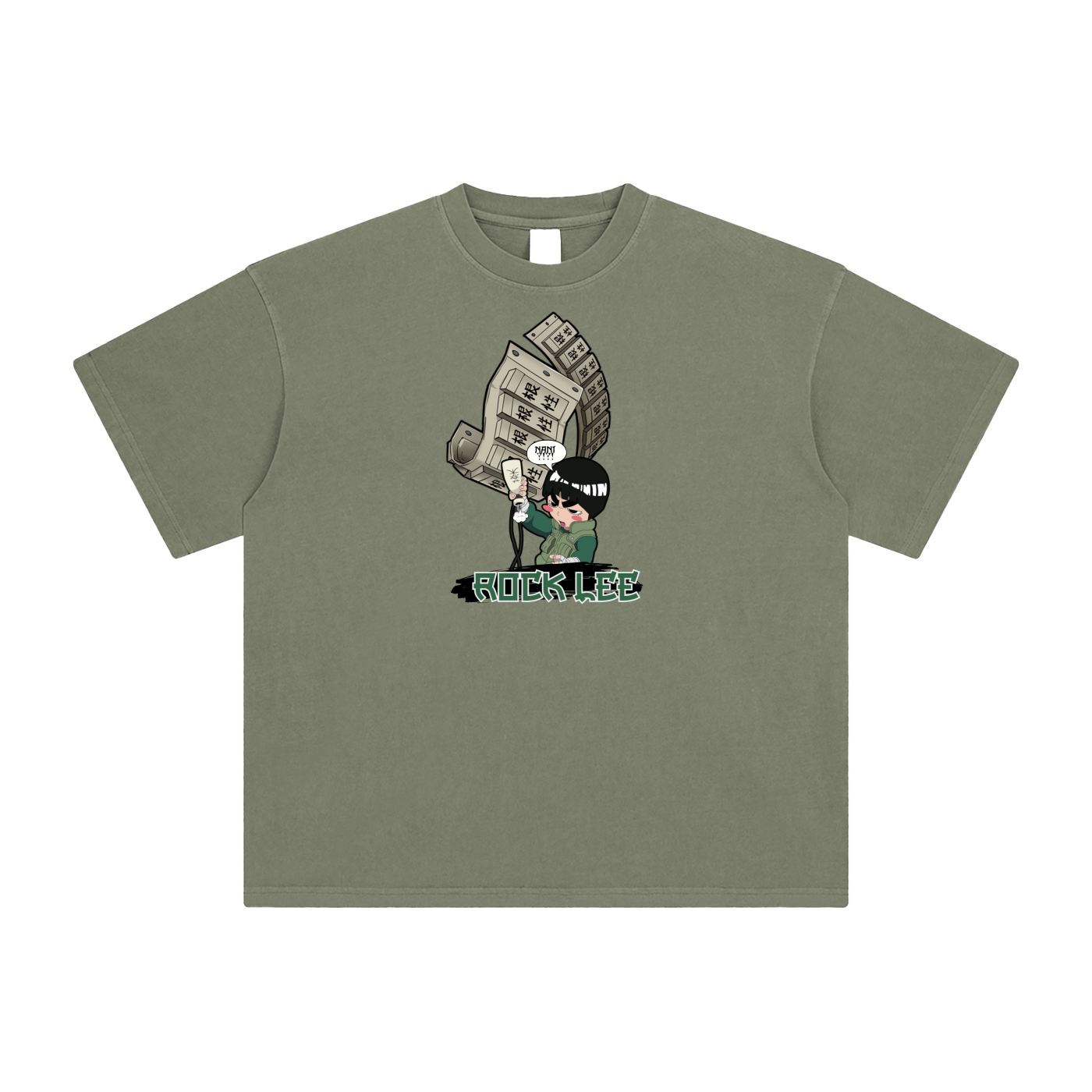 "Drunken Fist Rock Lee" | Enzyme Washed T-Shirt