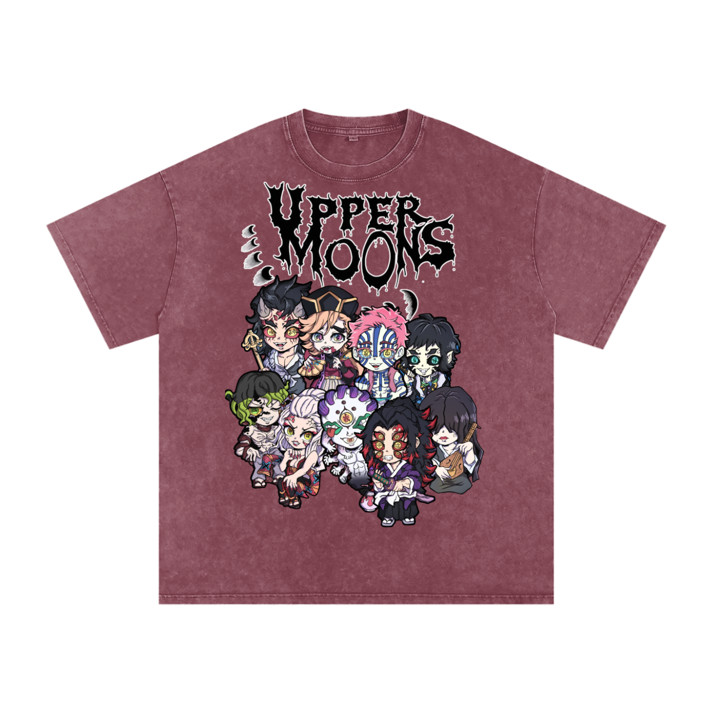 "Lil Demons x Upper Moons" | Snow Washed Oversized Cotton T-Shirt