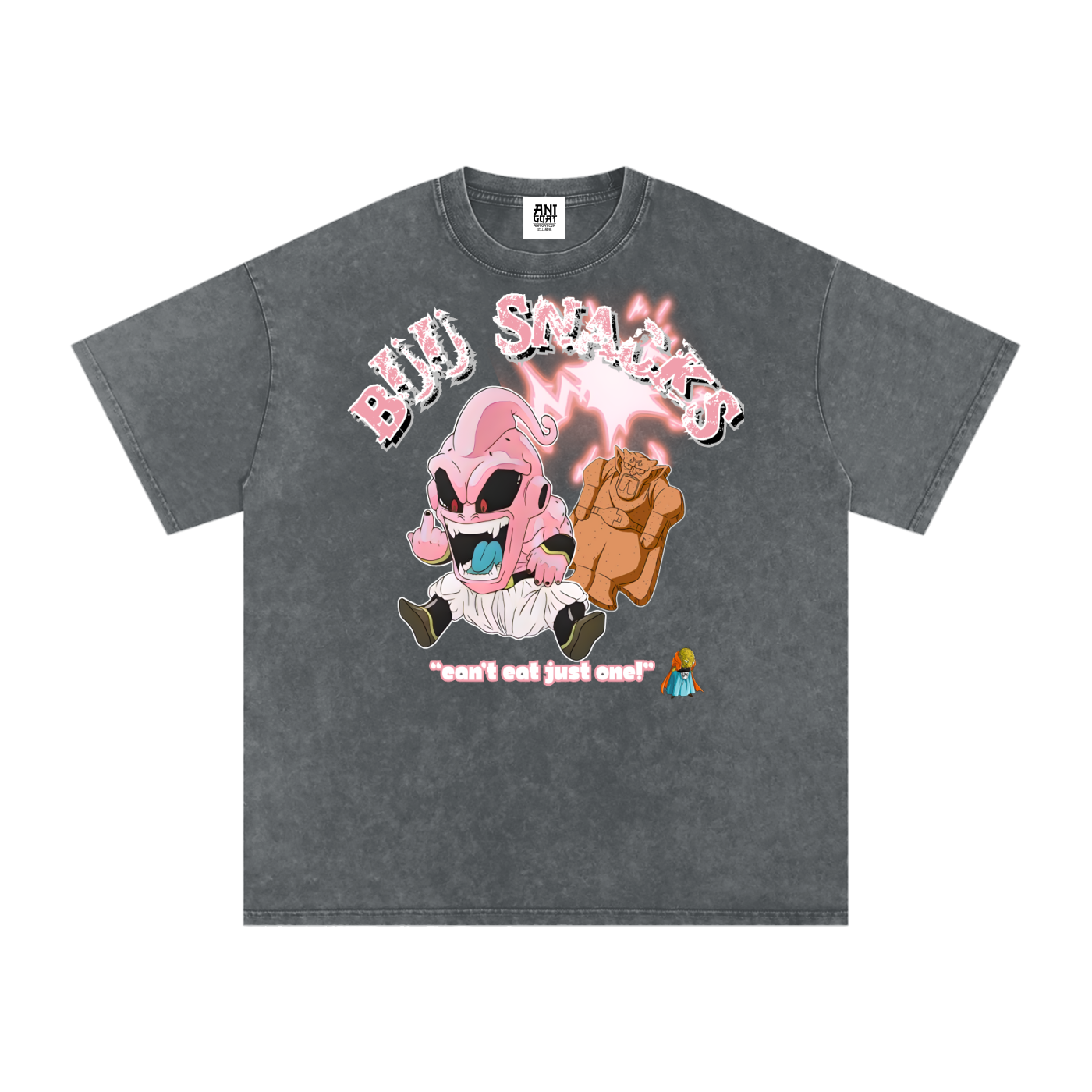“Kid Buu x Candy Beam” (white trim) | Snow Washed Oversized Cotton T-Shirt